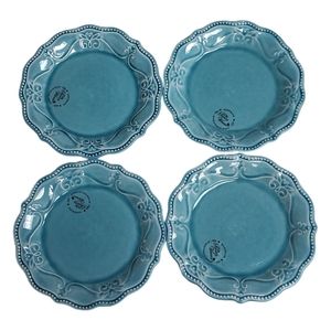 Charming Scalloped Salad Plates Inspired by Pioneer Woman's Denim Blue Design
